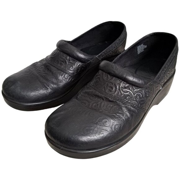 Abeo Shoes - Abeo‎  'Flora'  Black Leather Professional Clogs Comfort Size 8.5 N